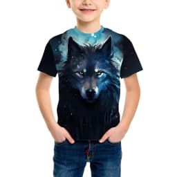 3D Tiger Pattern Printing Fashion T-Shirt Tiger Element Printing Summer New Boy Personalized Cool Tops Kids Funny T Shirt