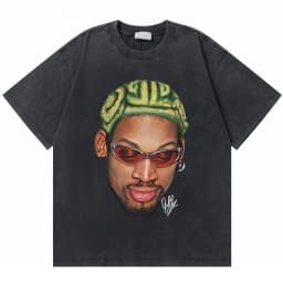 Washed Vintage The Worm Dennis Rodman I'm Back T-shirt Men Women Fashion Hip Hop Oversized T Shirts Male Rock Retro Streetwear