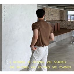 Summer Men Elasticity Polo Shirt Ice Silk Lapel Striped Thin T-shirt Breathable Cool Korean Version Slim Textured Short Sleeve