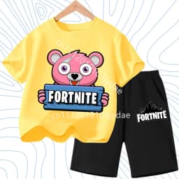 T-shirts Fortress Night Print Tees Gift FortnitesT-shirt Shorts for Boys Girl Tee Pants Set Summer 2pcs Children Clothing Tops