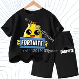 T-shirts Fortress Night Print Tees Gift FortnitesT-shirt Shorts for Boys Girl Tee Pants Set Summer 2pcs Children Clothing Tops