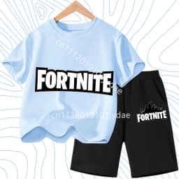 T-shirts Fortress Night Print Tees Gift FortnitesT-shirt Shorts for Boys Girl Tee Pants Set Summer 2pcs Children Clothing Tops
