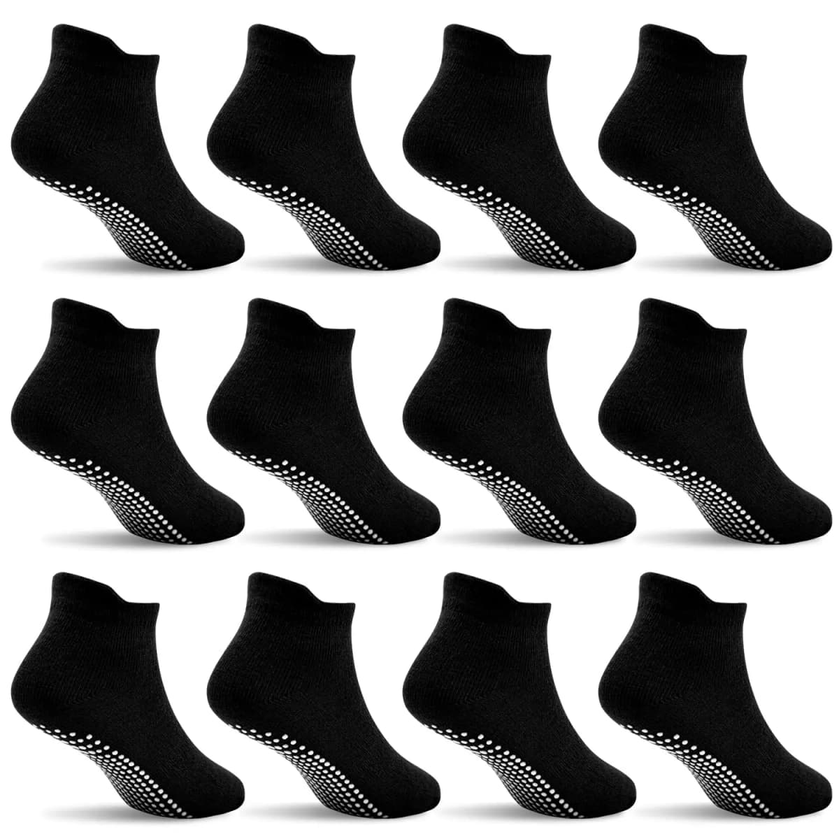 Non Slip Toddler Baby Socks 12 Pairs Anti Skid Ankle Socks for Girls Boys Grips Sock for 0-7 Years Children