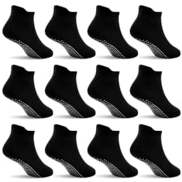 Non Slip Toddler Baby Socks 12 Pairs Anti Skid Ankle Socks for Girls Boys Grips Sock for 0-7 Years Children