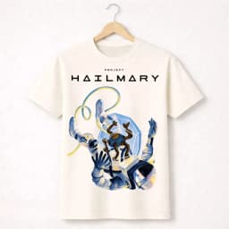 Movie Project Hail Mary Ryland Grace & Rocky Graphic 100%Cotton Unisex Shirt 2026 Summer New Fashion Y2k Short Sleeve Tshirt