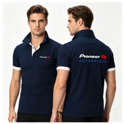 Pioneer DJ 2026 Men's New Summer Printing Fashion Polo Shirts Comfortable Short Sleeves Cotton Harajuku Casual Sport Top