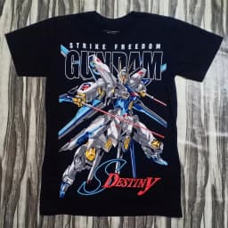Mobile Suit Gundam Anime THE WITCH OF MERCURY STRIKE FREEDOM F90 Printed T-shirt Men's and Women's T-shirt Men's Top 2026 Summer