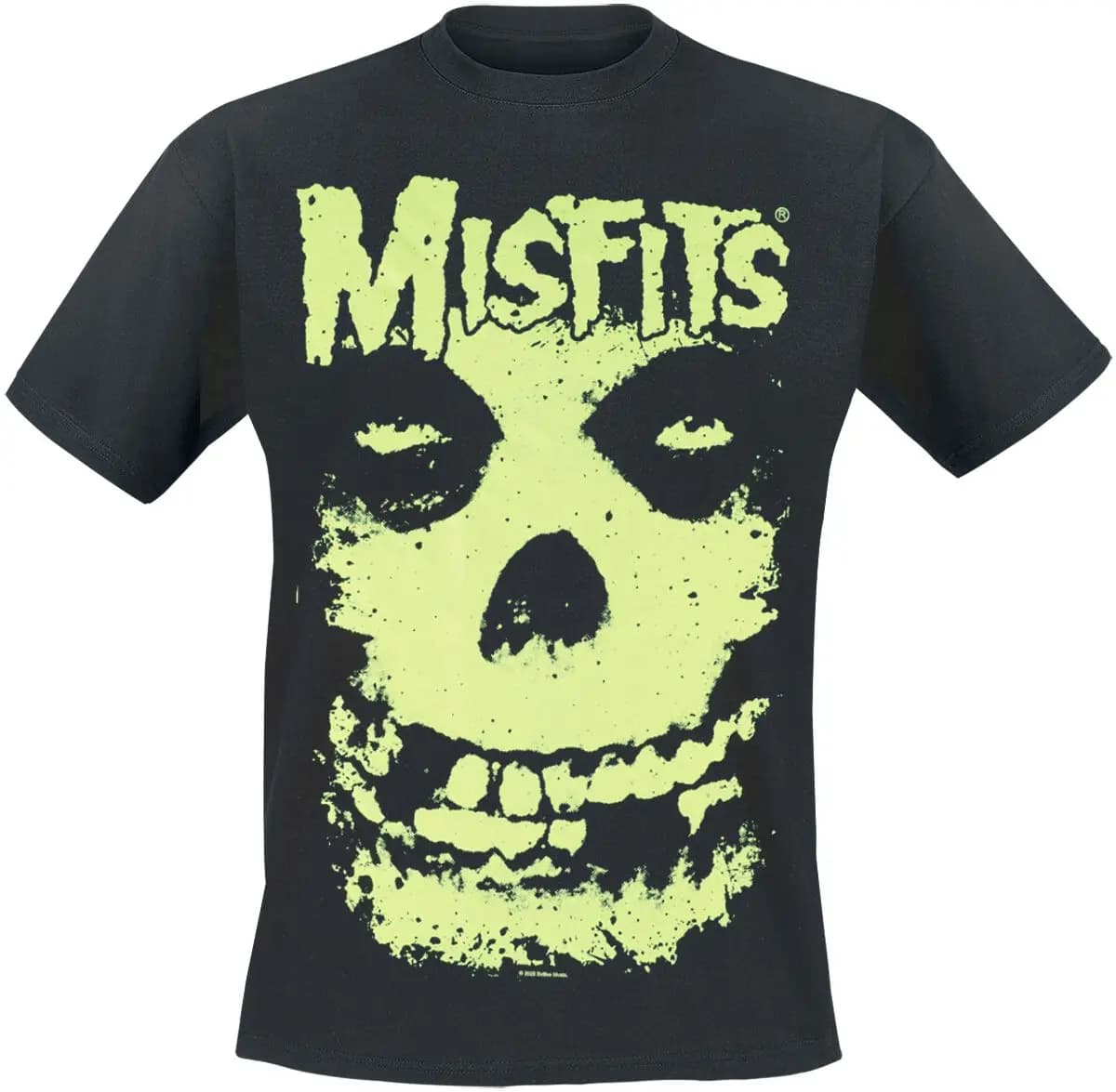 Splat Art Glow in The Dark Misfits T-Shirt Men Women Metal Rock Band Graphic Tee 100% Cotton Summer Streetwear Top