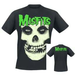 Splat Art Glow in The Dark Misfits T-Shirt Men Women Metal Rock Band Graphic Tee 100% Cotton Summer Streetwear Top