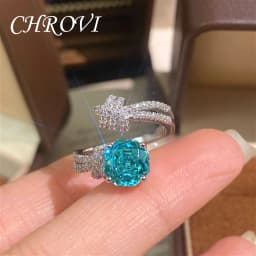 Elegant 925 Sterling Silver Octagonal Millennium Rose Ring for Women Set with High Carbon Diamond Rings