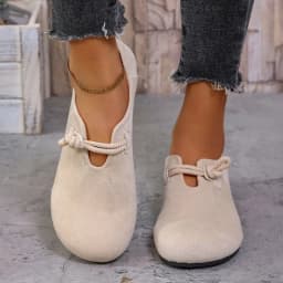 Retro Flat Shoes New Design Shallow Loafers Women's Casual and Comfortable Solid Color Women's Shoes