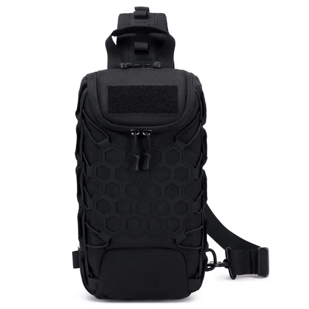 New Black Crossbody Chest Pack Durable Waterproof Sling Shoulder Backpack Large Capacity Crossbody Bag Hiking