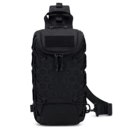 New Black Crossbody Chest Pack Durable Waterproof Sling Shoulder Backpack Large Capacity Crossbody Bag Hiking