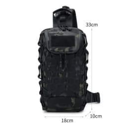 New Black Crossbody Chest Pack Durable Waterproof Sling Shoulder Backpack Large Capacity Crossbody Bag Hiking