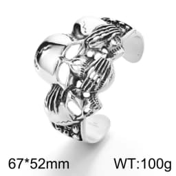 KALEN Men's Skeleton Bangle Stainless Steel 316L Punk Jewelry - KB49361-D