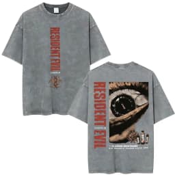 Limited Leon Kennedy Graphic T Shirts Resident Evil Requiem Vintage Washed T Shirt Men Women Harajuku High Street Trend T-shirts