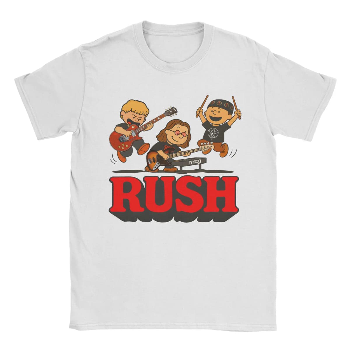 Rush Model Black Tour Concert Cotton T-Shirt For Men Summer Rush Band Funny T-Shirts Trending Tees Plus Size Wholesale Tops