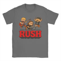 Rush Model Black Tour Concert Cotton T-Shirt For Men Summer Rush Band Funny T-Shirts Trending Tees Plus Size Wholesale Tops