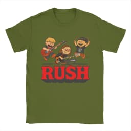 Rush Model Black Tour Concert Cotton T-Shirt For Men Summer Rush Band Funny T-Shirts Trending Tees Plus Size Wholesale Tops