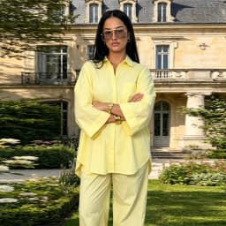 Women's 2 Piece Outfit Trendy Oversized Long Sleeves Button Down Shirt Cozy Wide Leg Pants 2026 New Casual Commuting Streetwear