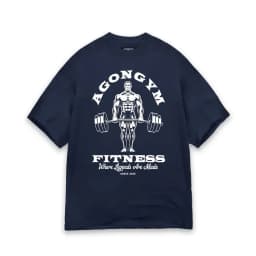 AGONGYM Men's T-Shirt Fitness Bodybuilding Graphic Tee Cotton Gym Workout Shirt "Where Legends Are Made" Casual Streetwear