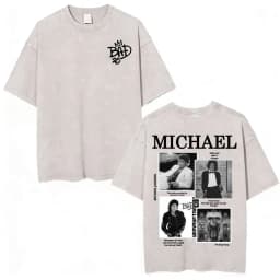 King of Pop Michael Jackson Bad Era Vintage Washed T-shirts Men's Clothes Hip Hop Punk T Shirts Casual Cotton Streetwear T-shirt