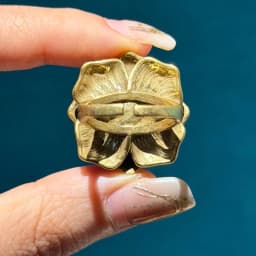 Vintage Blue Rich Flower Rings for Woman Enamel Antique Gold Plated Rhinestone Jewelry High Quality Trends 2026 Accessories