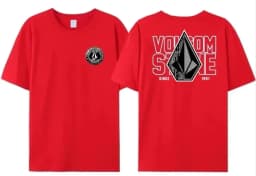 2026 Summer Volcom Obsidian T-shirt Woman Man Clothes Cotton Short Sleeve Tops Summer Tees Fashion High Quality