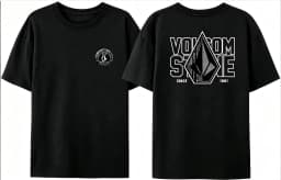 2026 Summer Volcom Obsidian T-shirt Woman Man Clothes Cotton Short Sleeve Tops Summer Tees Fashion High Quality
