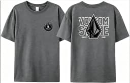 2026 Summer Volcom Obsidian T-shirt Woman Man Clothes Cotton Short Sleeve Tops Summer Tees Fashion High Quality