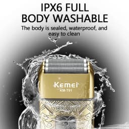 Kemei Electric Triple Blades Razor Rechargeable Barber Foil Shavers Professional Cordless Bald Head Shaving Machine Men KM-T91