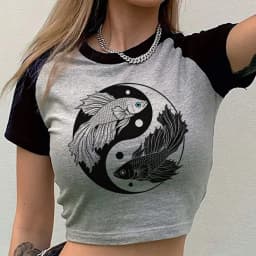 Jujutsu Kaisen crop top women scene vintage graphic clearance sales harajuku top tees japanese anime summer gothic manga