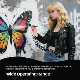 Rechargeable Wireless Airbrush Kit with Compressor Paint Spray Gun for Makeup Nail Art Cake Hair Dye Barber Face Beauty