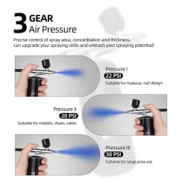 Rechargeable Wireless Airbrush Kit with Compressor Paint Spray Gun for Makeup Nail Art Cake Hair Dye Barber Face Beauty