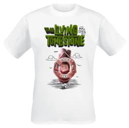 Grandient Skull The Living Tombstone Band T-Shirt Cotton Graphic Tee Men Women Summer Streetwear Top