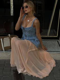 Fashion Women's Denim Vest Top Sling Double Zipper Sleeveless Backless Tank 2026 Spring Summer Lady All-matching Outwears New