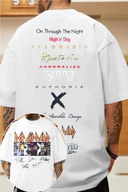 Def Leppard Band TShirt Mens Womens Cotton Tees Summer Casual Short Sleeve Round Neck Clothing Loose Trend Unisex Tee
