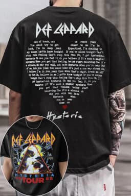 Def Leppard Band TShirt Mens Womens Cotton Tees Summer Casual Short Sleeve Round Neck Clothing Loose Trend Unisex Tee