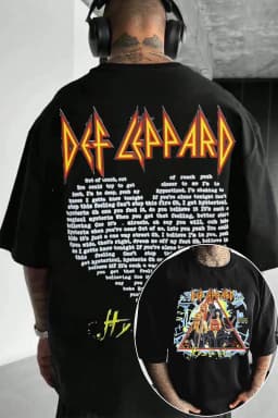 Def Leppard Band TShirt Mens Womens Cotton Tees Summer Casual Short Sleeve Round Neck Clothing Loose Trend Unisex Tee