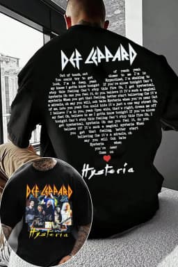 Def Leppard Band TShirt Mens Womens Cotton Tees Summer Casual Short Sleeve Round Neck Clothing Loose Trend Unisex Tee