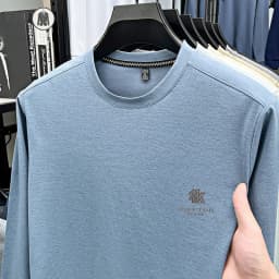 2026 New Men's Basic Sweatshirt Comfortable Breathable Fabric Long Sleeve Top For Autumn And Winter