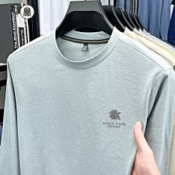 2026 New Men's Basic Sweatshirt Comfortable Breathable Fabric Long Sleeve Top For Autumn And Winter