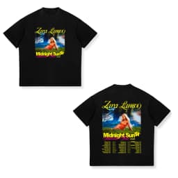 Sweden Singer Zara Larsson Midnight Sun Tour Commemorative T-Shirt Oversized Men Women Cotton Soft High Quality Cartoon Clothing