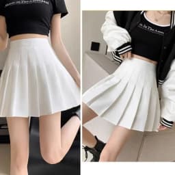 Hot Sale Summer Classic Korean Girls Mini Skirts Lady High Waist Thin A-line Pleated Skirts Women Fashion Solid JK Skirts