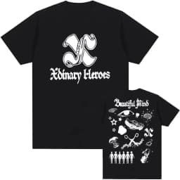 Y2k Fashion Top 2026 Beautiful Mind Xdinary Heroes Korean Boys' Band Short Sleeve Graphic Print T Shirt Summer New Tops Unisex
