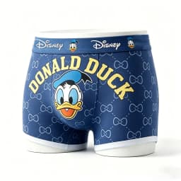4 Pcs/Lot Boys Underwear Cartoon Character Donald Duck Stitch Print Milk Silk Boxer Trunks Soft Breathable Boys Boxers Shorts