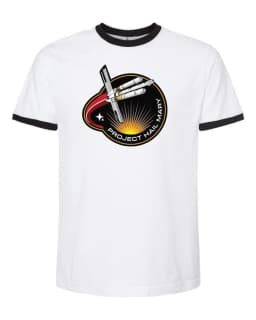Project Hail Mary Ringer Tees Mission Patch Sci Fi Novel Fan Tshirt Retro Space Graphic Tee Ryan Gosling Wear Fans Men's T-shirt