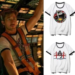 Project Hail Mary Ringer Tees Mission Patch Sci Fi Novel Fan Tshirt Retro Space Graphic Tee Ryan Gosling Wear Fans Men's T-shirt