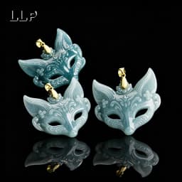 Lady's Natural Blue Jade Fox Face Pendant, With S925 Silver Clasp And Silver Chain Lucky Charm Jewelry Gift