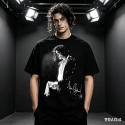 Michael Jackson Vintage kids T-shirt Men and Women Summer Cotton Y2K Clothing Casual Fashion Round Neck Short Sleeved Tee Fan
